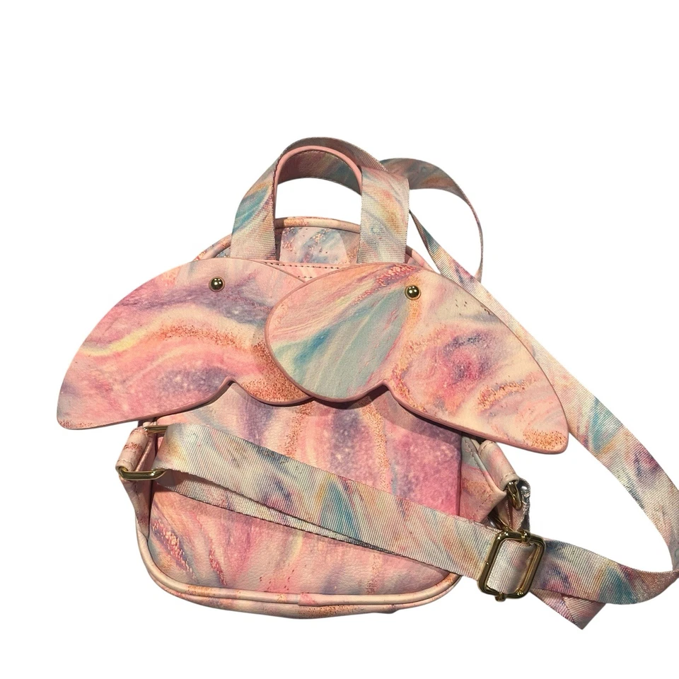 Mochila Bolso Betsy Johnson Rosa Pastel Azul Pequeñas Alas de Mariposa Alas de Hada Foto 4 de 4