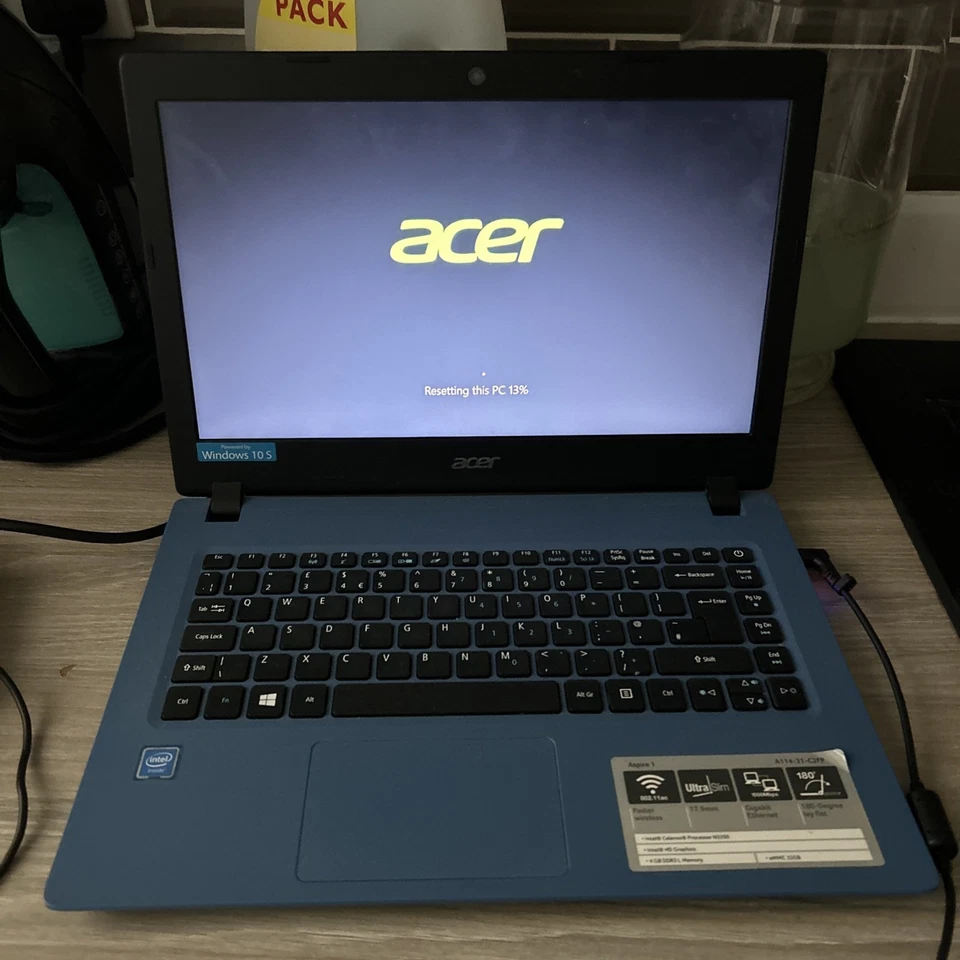 Acer Aspire 1 14 inch (64GB, Intel Celeron, 1.1GHz, 4GB) Laptop - Blue - A11432 - Image 3 of 4
