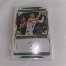 Kristaps Porzingis, Definitive Ink, National Treasures 24-25, Gold Foil, Auto