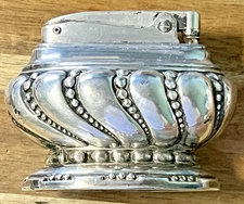 Vintage Ronson Crown Table Lighter Silver-Plated Coffee Table Lighter MCM USA