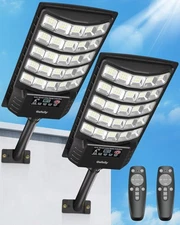 Gefolly Solar Street Lights Outdoor, 6500K Commercial Parking Lot Light Dusk ...