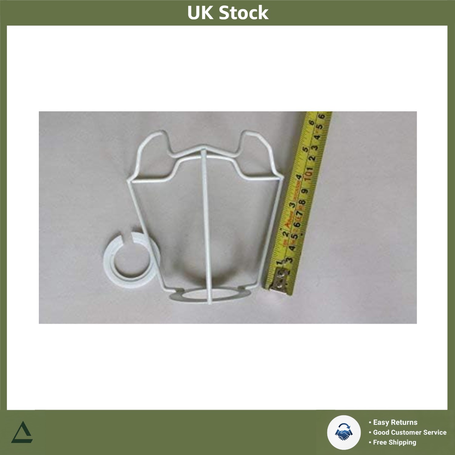 White ES Duplex Lampshade Carrier with Reducer, 4 Inch