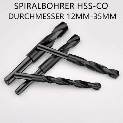 Spiralbohrer Cobalt Edelstahlbohrer Metallbohrer Durchmesser 12mm-35mm  HSS-Co