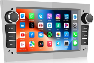 LSLYA Autoradio 2 DIN per Opel Corsa d Astra h Zafira b Meriva Vivaro Bluetooth Argent