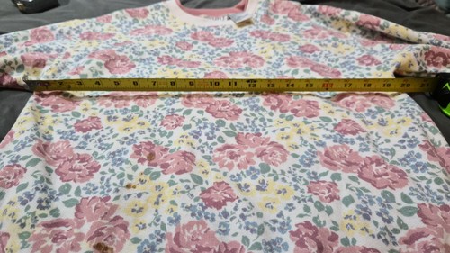 Sudadera vintage para mujer Jacklyn Smith deportiva talla pequeña rosa patrón floral - Imagen 3 de 7