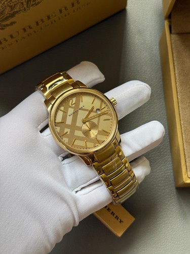 Nuevo reloj para hombre Burberry BU10006 The Classic 40 mm tono dorado acero inoxidable - Imagen 4 de 5