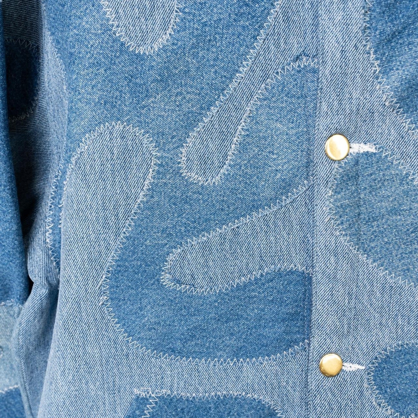 Custom upcycled patchwork denim jacket - image 5