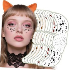 Party Favors - 9 Pack Black Bat Freckles Face Tattoos  Games Gifts Halloween