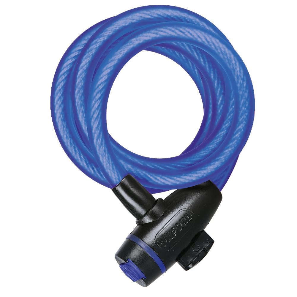 Oxford Motorcycle Cable Lock 12mm Cycle Security Locks Blue 1.8M