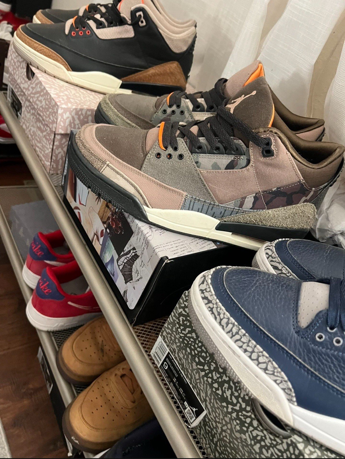 Jordan 3 Retro Patchwork Brown Multicolor Camoufl… - image 3