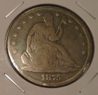 1875 Seated Liberty Half Dollar