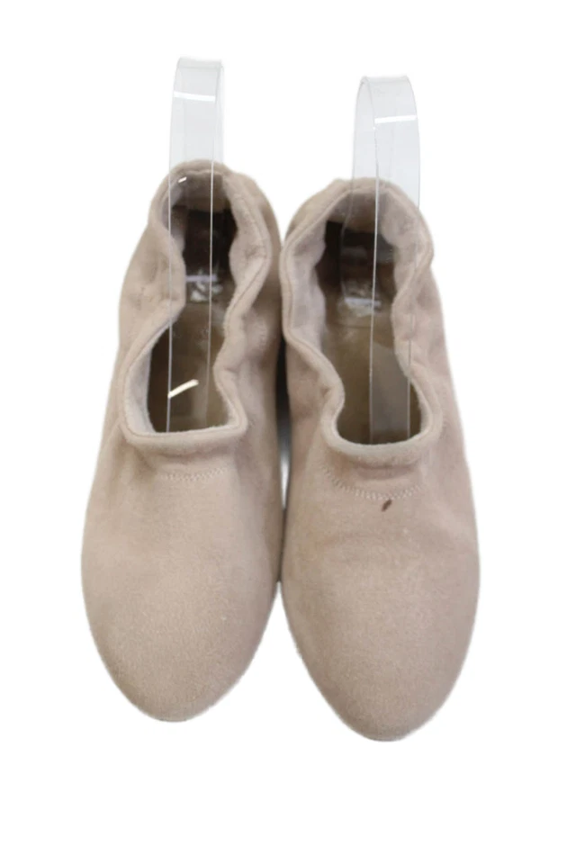 Tacones bajos Marsell para mujer gamuza detalle elástico punta redonda beige talla 36 EUR Foto 2 de 4