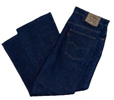 Vtg 80s Mens Levis Orange Tab Saddleman 20517-0217 Bootcut Dark Wash Jeans 36/30