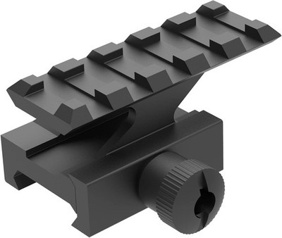 TPO 0.83 Inch 5-Slot Picatinny See-Through Slanted Riser Mount for Optics