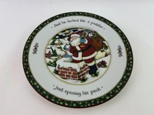 A Christmas Story Susan Winget Dinner Plate Portmeirion Studio Peddler Santa