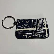 Vera Bradley Twirly Birds Navy Blue Bangle Wallet Wristlet Floral