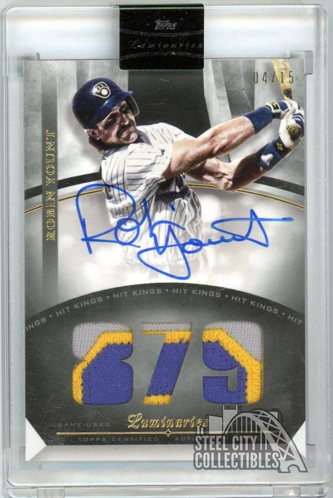Topps Robin Yount Autographed Baseball Sports Trading Cards for