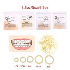 100 St&uuml;ck Gummib&auml;nder f&uuml;r Zahnspangen 3.5 /5/ 6.5 Oz ungiftig Kieferorthop&auml;die