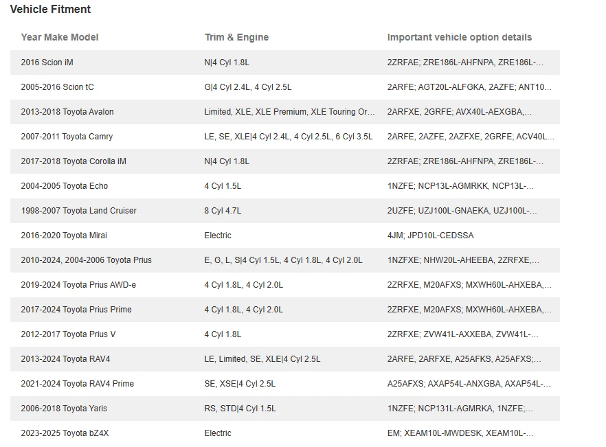 Toyota 1998-2025 y 2005-16 Scion Presa de vidrio trasera 56117-50140 PIEZA ORIGINAL TOYOTA Foto 2 de 2