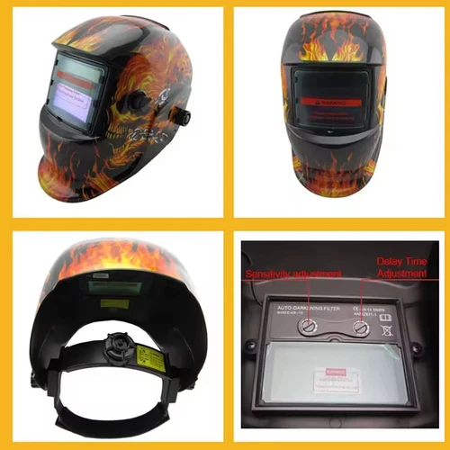 NEW True color Solar Auto Darkening Welding Helmet Arc Tig Mig Grinding Hood - Picture 8 of 11