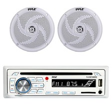 Pyle CD Player Bluetooth Marine Stereo USB Receiver, 2x 5.25" 180W Speakers