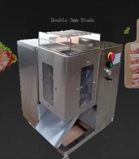 Double 3mm Blade QSJ-T Shredded Meat Cutting Machine 110V Length of Inlet 90mm  