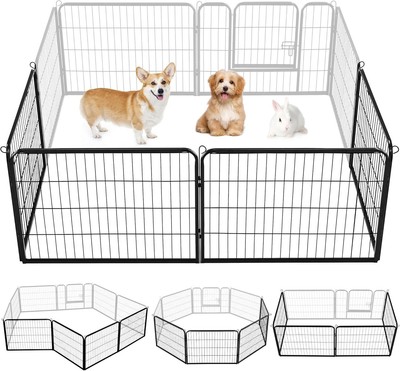 Dog Playpen Outdoor Puppy Exercise Pen Indoor Portable Pet Fence for Yard