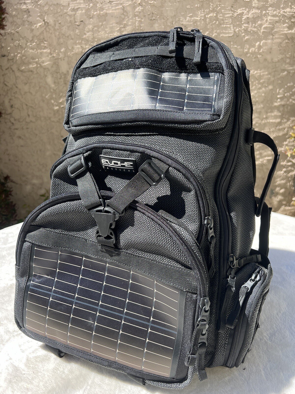 Evoke Tactical Endura Solar Panel Travel Pack Backpack *battery Not ...