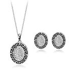 <!--F#f_0--> ITALINA 18K WHITE GOLD PLATED GENUINE AUSTRIAN CRYSTAL NECKLACE & EARRING SET <!--F/-->