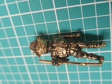 Vintage FHS Cat Soldier Scout Gold Tone Lapel Pin Hat Lanyard Pin