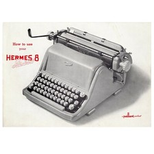 Hermes 8 Typewriter Instruction Manual User Repro Standard Vtg Schreibmaschine thumbnail