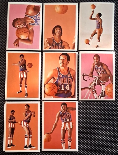 8 EX-1971 Fleer Harlem Globetrotters Basketball Card Lot MEADOWLARK LEMON SMITH