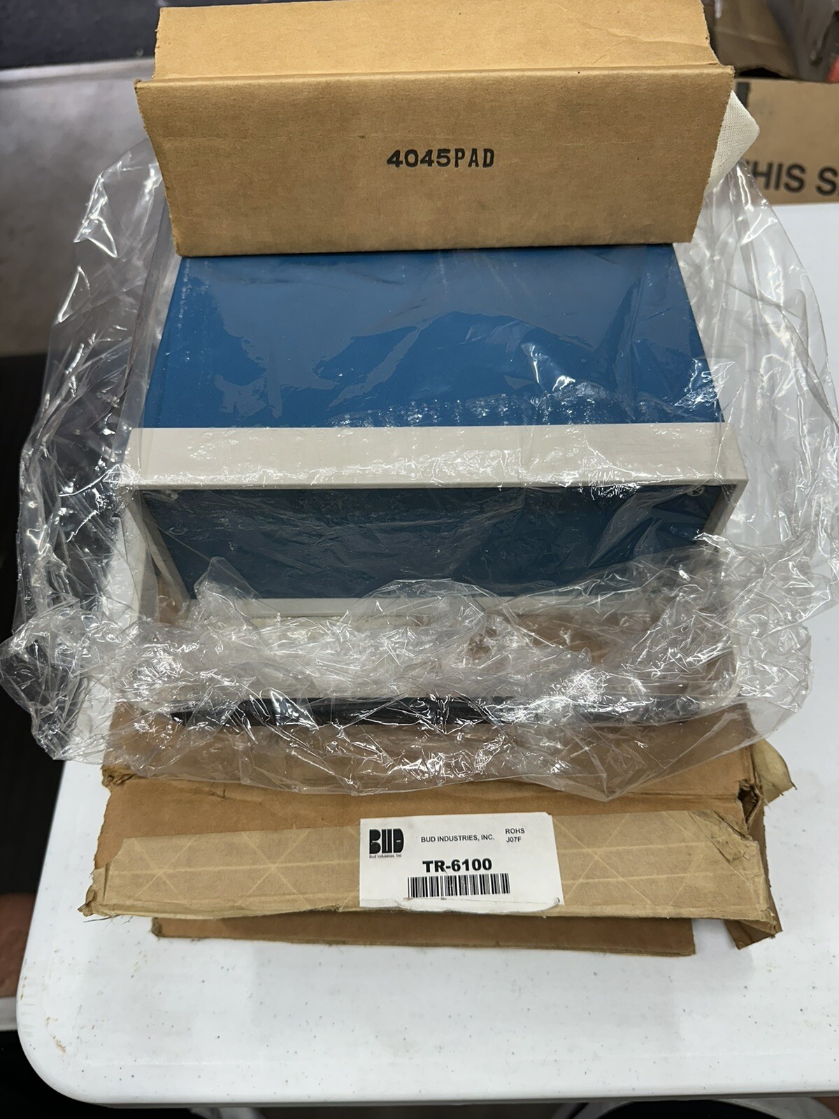 Bud Industries Inc. TR-6100 Blue Metal Case 3.5" x 8.3" x 10.8" TR Series