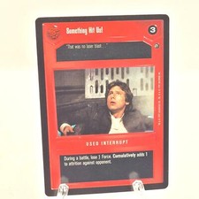 Star Wars CCG Dagobah Limited BB Black Border DS Dark Side Something Hit Us