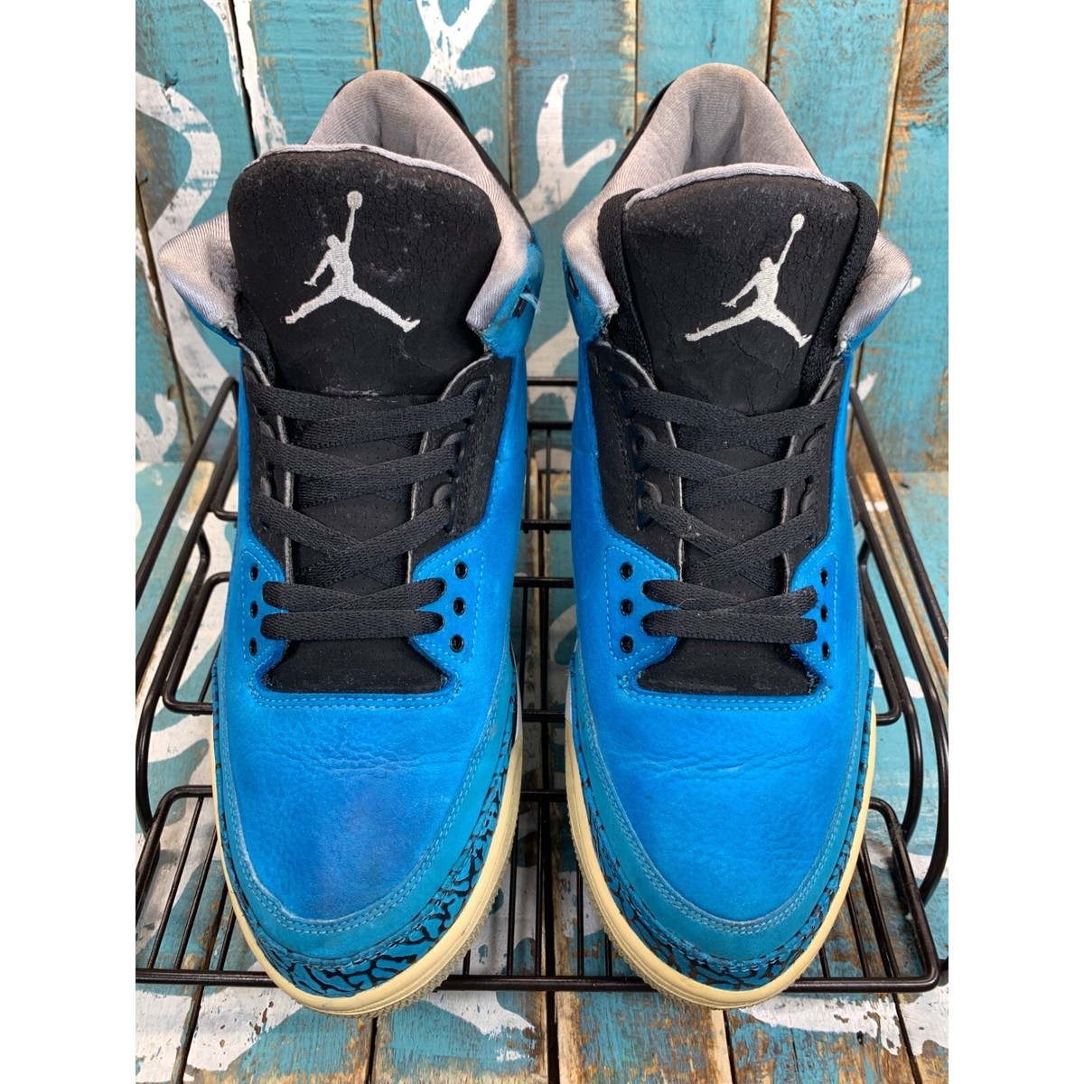 クレドポーボーテ プードル Nike Air Jordan 3 III 2014 Retro Powder Blue Leather 136064