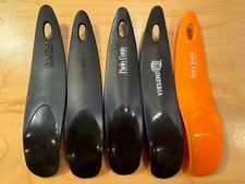 Lof of 5 Vintage Advertising Plastic Shoe Horns 7" Long