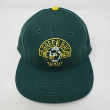 Vintage Green Bay Packers The Pack 1961 Snapback Hat Cap Mens OS NFL Roman USA