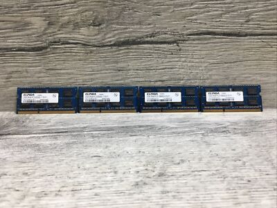 ELPIDA 4GB(4x2GB) 2Rx8 PC3-8500S-7-10-F1 DDR3 LAPTOP MEMORY RAM #S42