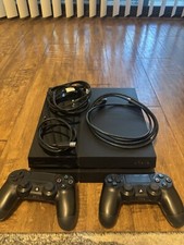 PS4 Console TWO Controllers All Cords