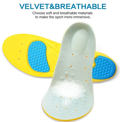 1 par de plantillas de zapatos amortiguador de espuma viscoelástica y absorción de impactos alivian el dolor de pies - Imagen 3 de 22