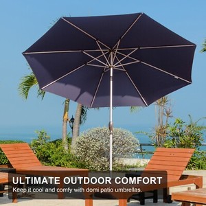 Domi 10ft Patio Umbrella w/Push Button Tilt and Crank for Deck Porch Backyard