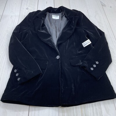 Old Navy Velvet Blazer Jacket Womens Medium Black Jacket