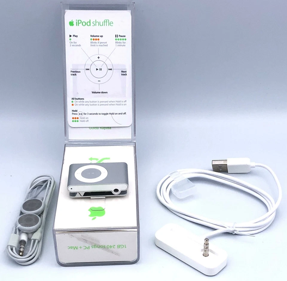 Boxed Apple iPod Shuffle A1204 1 GB Silver - 2nd Generation (MB225LL/A) - Image 2 of 2