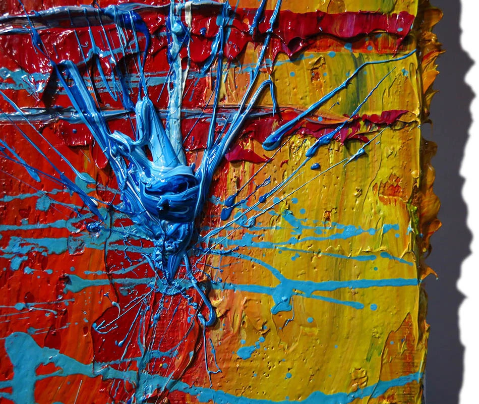 ACEITE DE PAISAJE█PINTURA█DE COLECCIÓN█IMPRESIONISMOm█ARTE█FIRMADO ABSTRACTO ORIGINAL plantas Foto 4 de 4