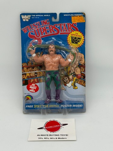 Jake The Snake Roberts MOC WWF Vintage 80's LJN Fi...