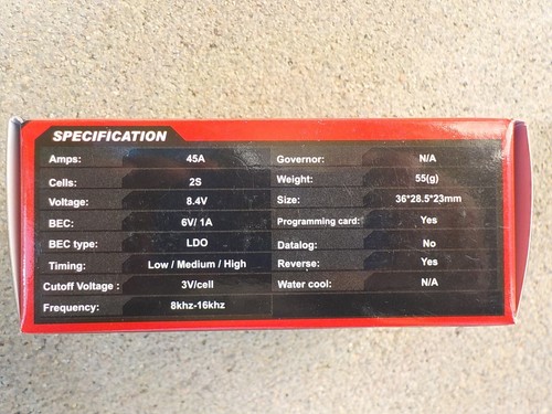 Turnigy Trackstar V2 45a Waterproof Brushless Speed Control RC10B6 Crawler RC10 - Picture 2 of 3