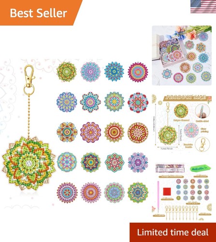 All-Season 20 Pcs Diamond Painting Keychains - Fun DIY for Adults & Kids
