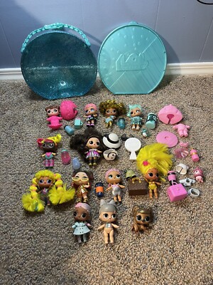 LOL Surprise OMG Doll Lot of Small Dolls and Case
