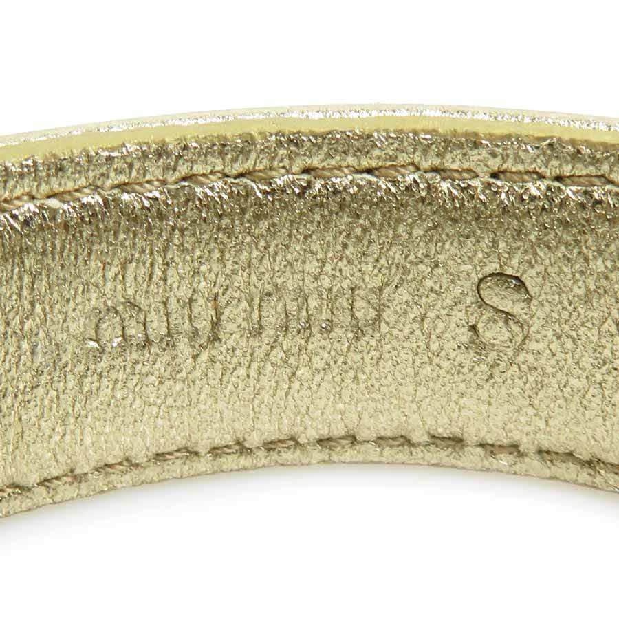 Auth MIUMIU Dog collar gold leather/Rhinestone e59800g | eBay 