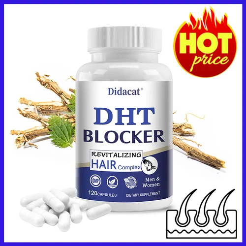 DHT Blocker with Biotin - Boosts Hair Growth & New Follicle Growth Vegan Capsule